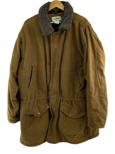 L.L.Bean◆コート/XXL/コットン/BRW/無地/USA製