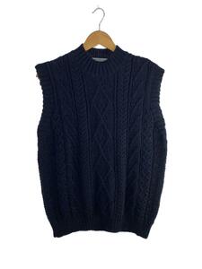 Oldderby Knitwear◆ニットベスト(厚手)/L/ウール/BLK/無地