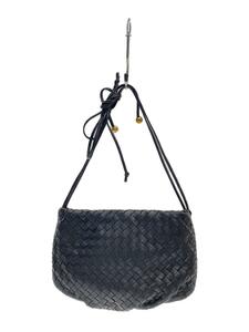 BOTTEGA VENETA◆ミニザバブルイントレチャート/巾着ショルダーバック/羊革/BLK/651905/V08Z1