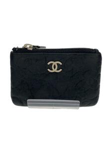 CHANEL◆コインケース/レザー/BLK/レディース