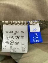 BLUE LABEL CRESTBRIDGE◆ノースリーブワンピース/38/コットン/カーキ/55J81-581-70_画像3