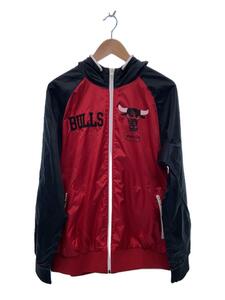 mitchell&ness◆×NBA/BULLS/ナイロンジャケット/L/ポリエステル/RED/プリント