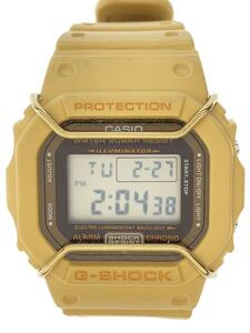 CASIO◆クォーツ腕時計_G-SHOCK/デジタル/ラバー/ゴールド/イエロー/SS/DW-5600PT-5JF