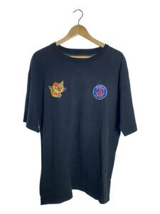 PARIS SAINT-GERMAIN◆Tシャツ/刺繍/XL/コットン/ブラック/19-071-310-4401-1-0