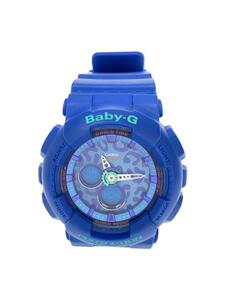 CASIO◆クォーツ腕時計・Baby-G/デジアナ/BLU