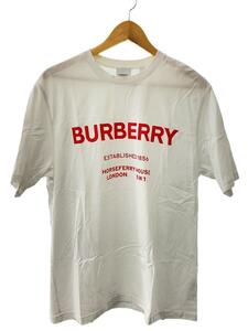 BURBERRY LONDON◆Tシャツ/M/コットン/無地/THTHAGAR129SAM/ホワイト/白/プリント/半袖/カットソー/