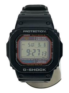 CASIO◆ソーラー腕時計・G-SHOCK/デジタル/ラバー/BLK/BLK/SS