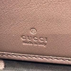 GUCCI◆長サイフ_スーキー_グッチシマ/レザー/BRW/レディースの画像3