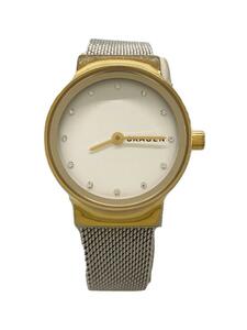 SKAGEN◆クォーツ腕時計/アナログ/ステンレス/WHT/SLV