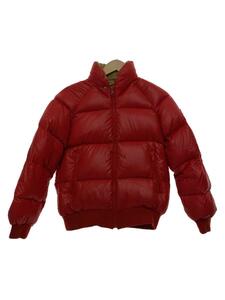 MONCLER◆アシックス製/ダウンジャケット/11/コットン/RED/無地/リバーシブル