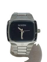 NIXON◆クォーツ腕時計/アナログ/ステンレス/BLK/SLV_画像1