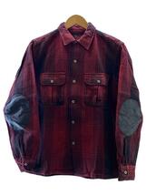 Woolrich◆長袖シャツ/XS/コットン/RED/チェック_画像1