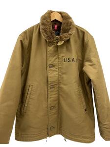 ALPHA INDUSTRIES◆N-1デッキジャケット/ジャケット/XL/コットン/BEG/無地/TA1395-116