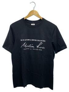 MARTINE ROSE◆Tシャツ/L/コットン/BLK/プリント/色褪せ 使用感有