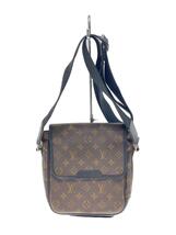 LOUIS VUITTON◆バスPM_モノグラム・マカサー_BRW/PVC/BRW_画像1