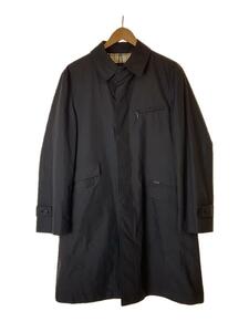 BURBERRY BLACK LABEL◆ステンカラーコート/ライナー付/M/ポリエステル/BLK/無地/BMA13-105-09