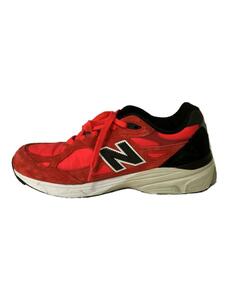 NEW BALANCE◆M990/レッド/26cm/RED/スウェード