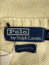 POLO RALPH LAUREN◆ニットベスト(厚手)/XXL/コットン/無地/シミ有_画像3