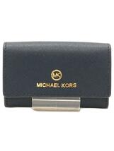 MICHAEL KORS◆カードケース/PVC/NVY/無地/レディース/32f0gt9d1u_画像1