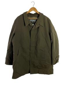 EDDIE BAUER◆ステンカラーコート/2inコート/XL/ナイロン/KHK/無地