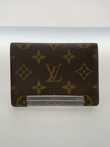 LOUIS VUITTON◆ポルト・2カルト・ヴェルティカル_モノグラム・キャンバス_BRW/PVC/BRW/総柄/メンズ