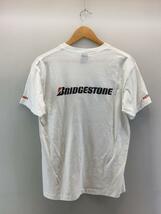 BRIDGESTONE◆Tシャツ/XL/80s/シングルステッツ/VINTAGE/コットン/WHT_画像2