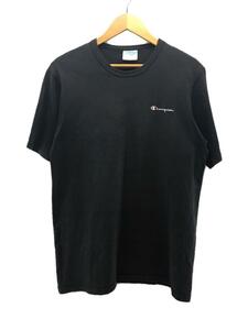 Champion◆90s/USA製/Tシャツ/L/コットン/BLK/無地