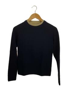DRIES VAN NOTEN* cashmere .la gran knitted / sweater /S/ wool / navy 