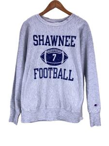 Champion◆90s/SHAWNEE FOOTBALL/三段プリント/スウェット/XL/コットン/GRY