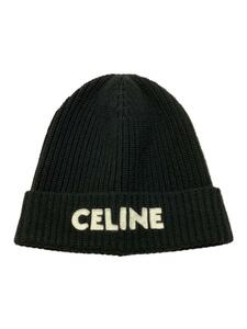 CELINE◆ニットキャップ/-/ウール/BLK/無地/レディース/2A25R535Q