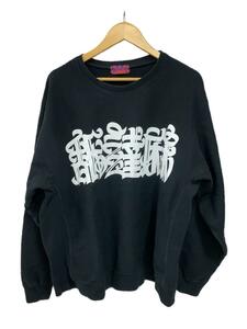 BUDSPOOL◆スウェット/XL/コットン/BLK