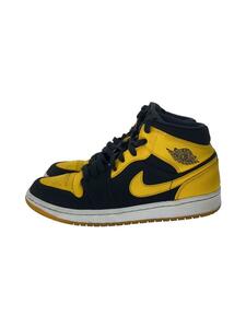 NIKE◆AIR JORDAN 1 MID/エアジョーダンミッド/ブラック/554724-035/26.5cm/BLK