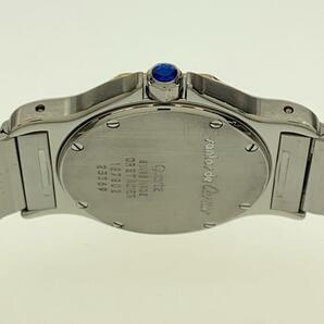Cartier◆クォーツ腕時計/サントスオクタゴン/アナログ/WHTの画像3