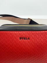 FURLA◆カメラバッグ/レザー/RED/リリー_画像5