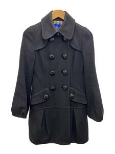 BURBERRY BLUE LABEL◆コート/38/アクリル/BLK/無地/FRF06-678-09