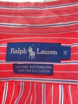 RALPH LAUREN◆長袖シャツ/S/コットン/ピンク/ストライプ_画像3