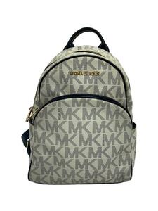 MICHAEL KORS◆マイケルコース/リュック/-/WHT/総柄/35S7GAYB1B/変色有り