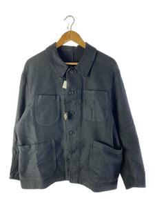 Porter Classic◆21AW/MOLESKIN FRENCH JACKET/M/コットン/BLK/無地