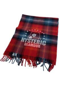 HYSTERIC GLAMOUR◆マフラー/ウール/RED/チェック/レディース