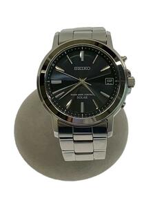 SEIKO◆ソーラー腕時計/アナログ/ステンレス/GRY/SLV/SS/7B52-0AF0