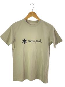 snow peak◆Printed Logo T/Tシャツ/S/コットン/KHK/SPS-TS-21SU001