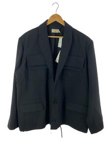 MAISON KITSUNE◆BOXY TAILORED JACKET/ジャケット/48/ポリエステル/BLK/FM02115WM0013