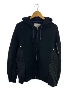 sacai◆sacai/ジップパーカー/1/コットン/BLK/SCM-045