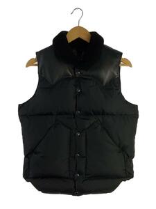 Rocky Mountain Featherbed◆Christy Vest/クリスティー/レザーヨーク/ダウンベスト/36/ナイロン/BLK