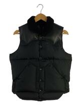 Rocky Mountain Featherbed◆Christy Vest/クリスティー/レザーヨーク/ダウンベスト/36/ナイロン/BLK_画像1