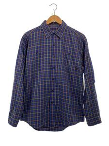 patagonia◆オーガニックピマコットンシャツ/長袖シャツ/XS/コットン/BLU/チェック/53836F0