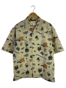 THE NORTH FACE◆S/S ALOHA VENT SHIRT_ショートスリーブアロハベントシャツ/XL/ポリエステル/GRY/総柄