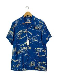 Porter Classic◆アロハシャツ/S/レーヨン/ブルー/総柄/ALOHA SHIRTS BLUE