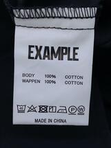 EXAMPLE◆半袖シャツ/XL/コットン/BLK/ベースボールシャツ_画像4