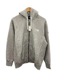 THE NORTH FACE◆SQUARE LOGO FULL ZIP_スクエアロゴフルジップ/L/ポリエステル/GRY